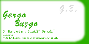 gergo buzgo business card